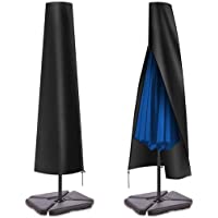 PATIO PLUS Funda para Parasol- Funda Sombrilla Jardin- 600D- Impermeable- Antipolvo- Resistente a los Rayos UV…